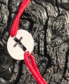Bracelet Plaque ovale avec croix